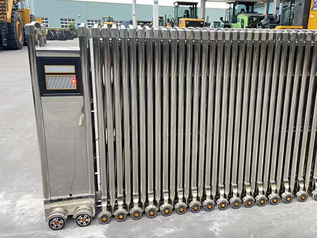 邳州工廠電動伸縮門安裝案例